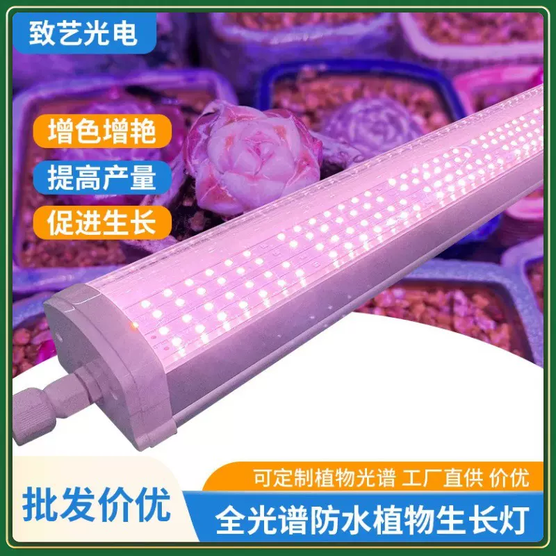 LEDT20防水IP65植物生长灯层架花卉全光谱补光灯多肉大功率家用