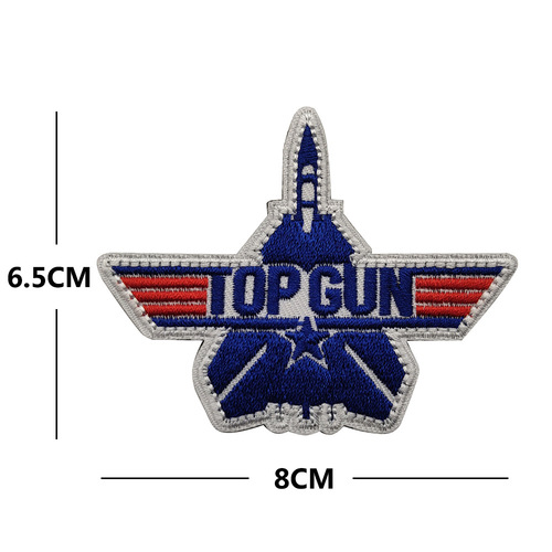 Overseas Customers Overseas Amazon TOP GUN Aircraft Embroidered Cloth Sticker Top Gun Velcro Armband