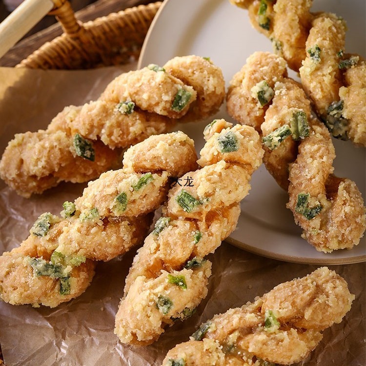 老狮夫蒜蓉枝闽南泉州产茶点手工大麻花厦门产油赞子潮汕油索