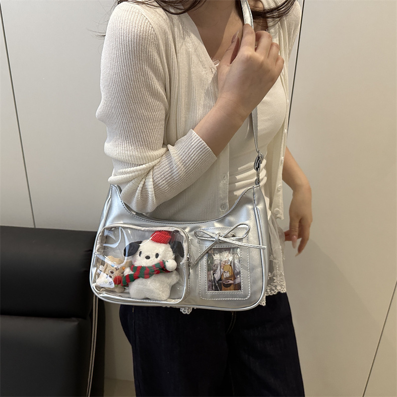 日本二次元痛バッグ女性用大容量レトロクロスボディバッグ女性用韓国甘いコミック女性用ショルダーバッグ|undefined