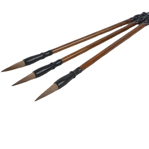 Large, medium, and small wolf-hair calligraphy brushes—non-shedding, perfect for beginners learning regular script, semi-cursive, and cursive styles.