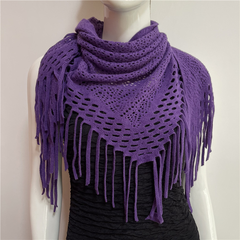 Women's Fashion Solid Color Imitation Cashmere Tassel Shawls display picture 45
