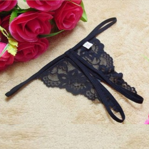 Open thong, women's underwear, seductive open crotch sexy underwear, lace transparent large size T pants, dropshipping