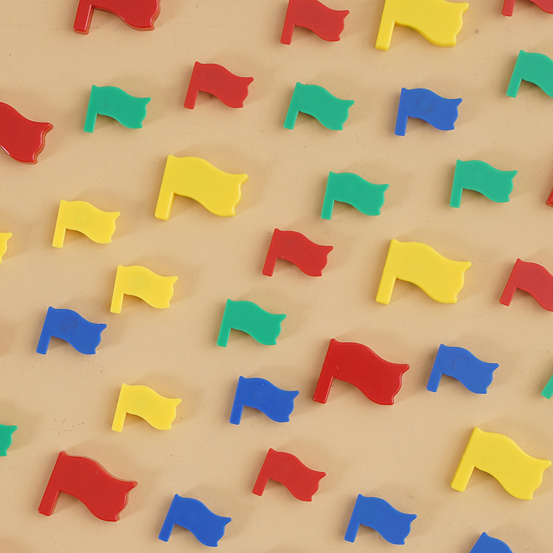 Funi Plain Colorful Children's Small Red Flag Magnet Reward Magnetic Beads Student Learning Magnet Blackboard Fridge Magnet