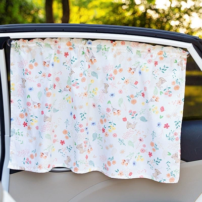 cup side window car side — Car curtains - small-floral-leaflet-endless