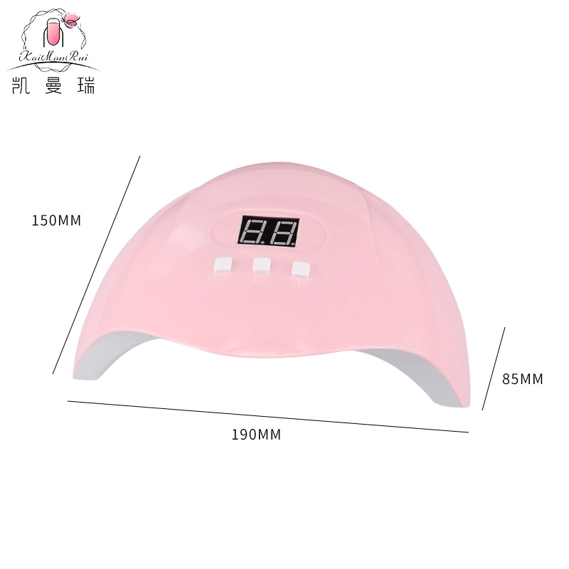 Lámpara para hornear de uñas transfronteriza personalizada luz de fototerapia de uñas de fuente de luz dual de 52W lámpara uv máquina de uñas inteligente conveniente