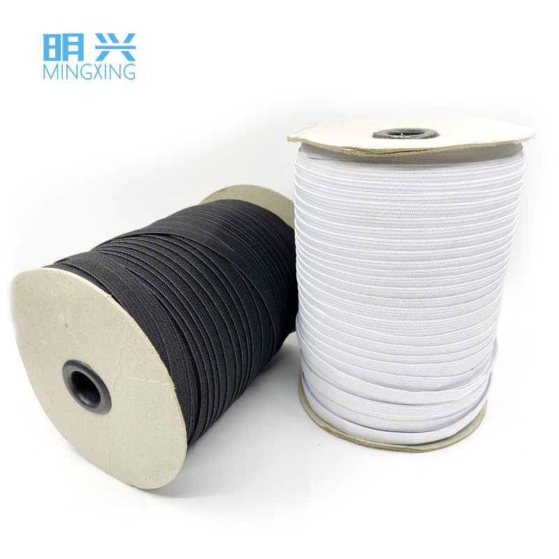 White knitted elastic trousers, wholesale, on elastic band