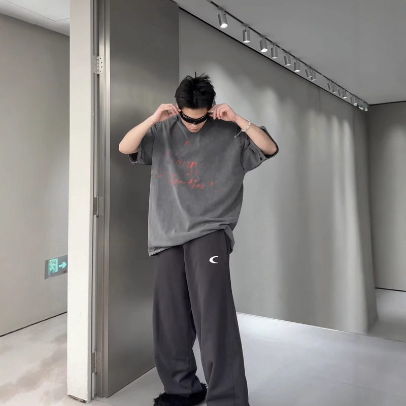 Dujia バージョン既製 BL ファミリー 2025 新しいバレンタインデープリント半袖 T シャツ OS ルーズバージョン男性と女性の同じスタイル T|undefined