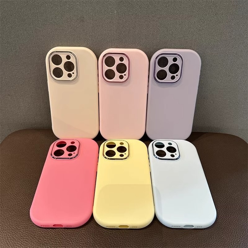 椭圆边适用iphone16/15/13/14promax壳苹果11简约纯色硅胶软壳12p|undefined