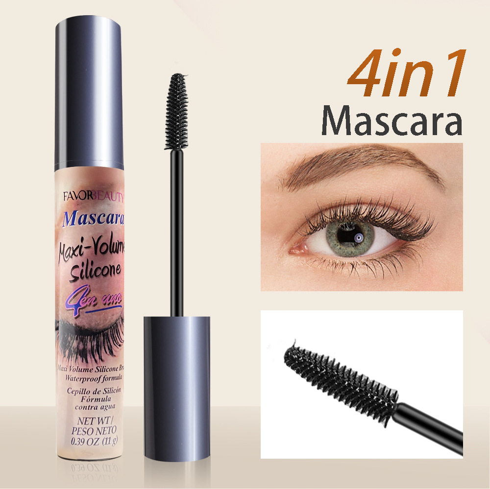 Mascara impermeable ligera rizada estereoscópica base no aglomerada transfronteriza Amazon maquillaje venta caliente