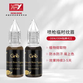 暂时性喷绘眉毛色料临时一次性6色防水防汗仿真不变色易上色色料