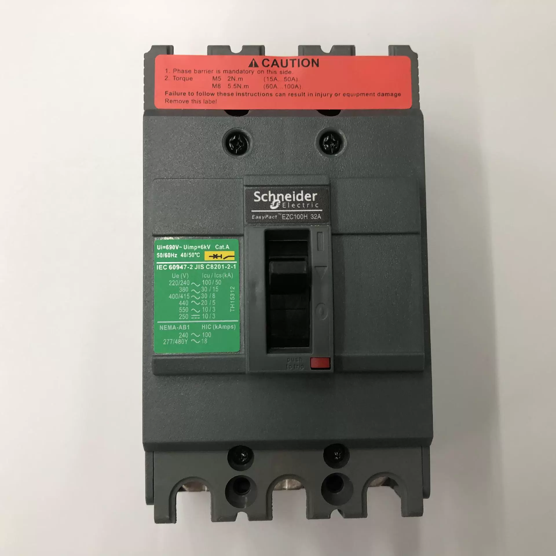 Оригинальный воздушный выключатель Schneider EZC100H3032 3P 32A в литом корпусе