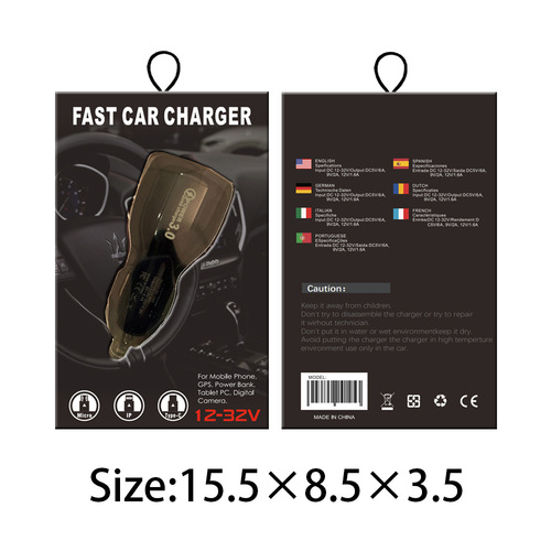 qc3.0 fast charging car charger 3.1A one to two QC 3.0 car mobile phone charger dual usb car charger