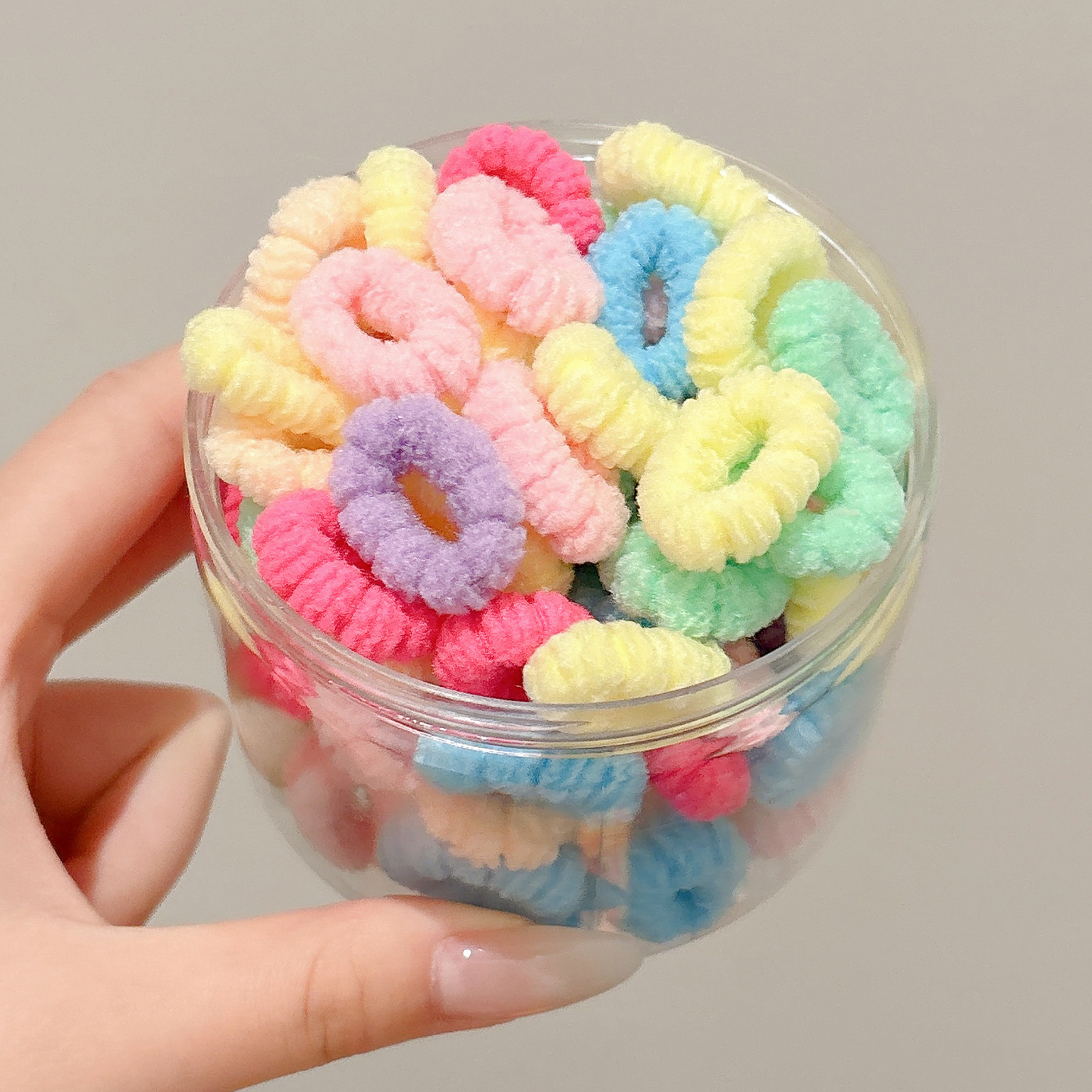 Anillo para el cabello de los niños, banda de goma de alta elasticidad, cabello trenzado, no daña el cabello, cuerda para atar al bebé, red neta 2025 nueva funda de cuero de cuerda para el cabello