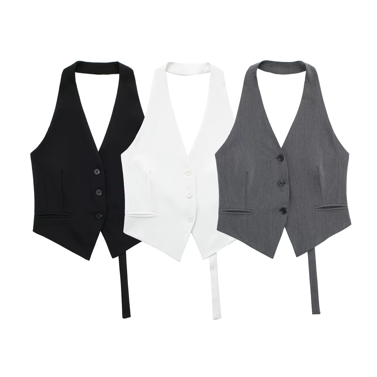 Короткий жилет, европейский стиль, оптом, без спинки