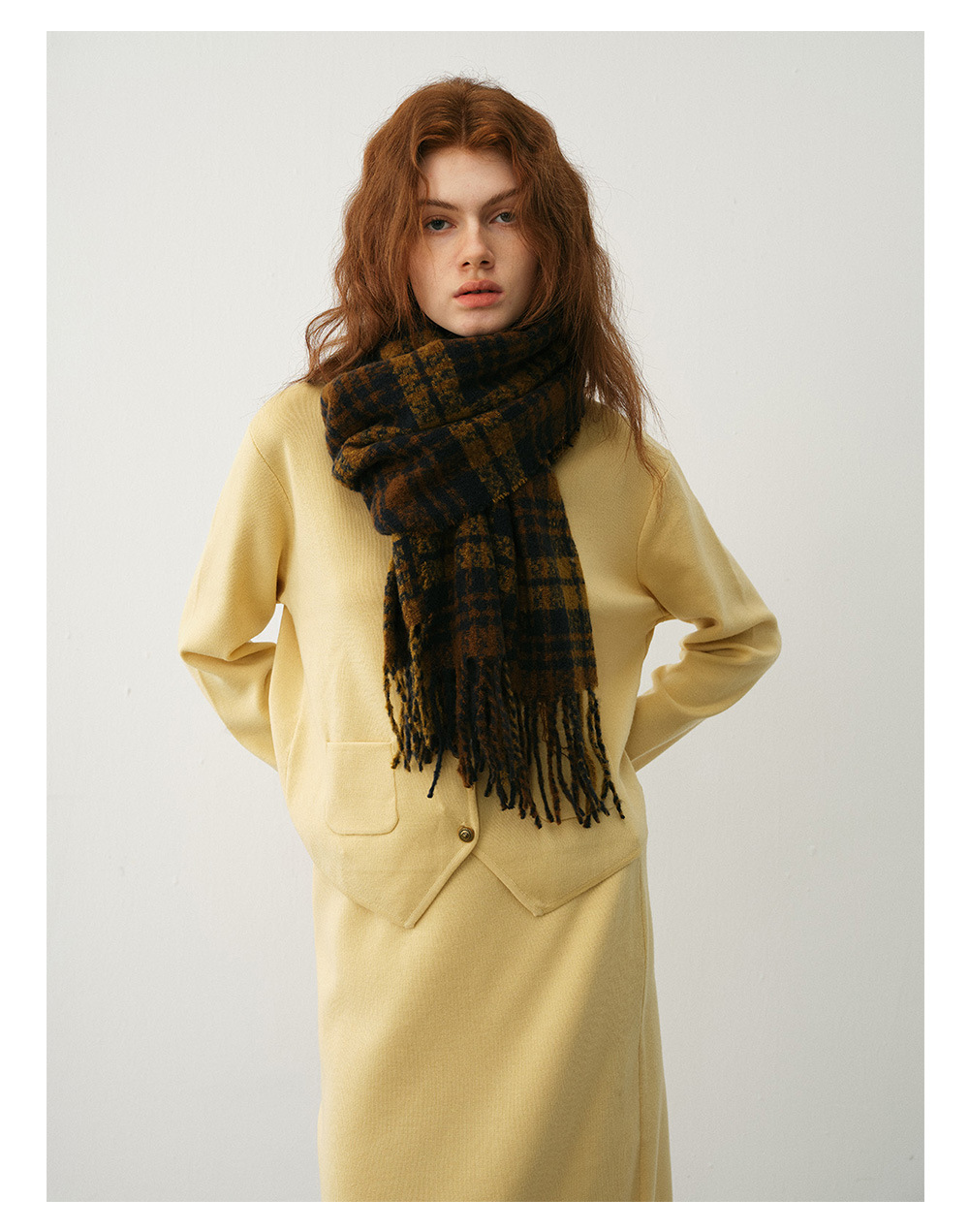 Damen Schal Aus Kaschmir-imitat Im Retro-design Für Den Winter_voghion.com