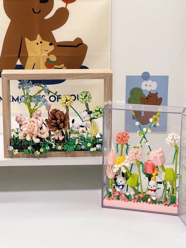 【メーカー直送】ゴッホの月光の花の家 積み木 ローズブーケ DIY 同型 女性教師向け ホリデーギフト|undefined