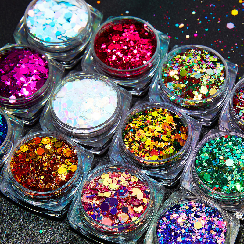Nail Art Chameleon Glitter Sequins DIY Handmade Children's Toy Material Makeup Hair Body Glitter Glitter Powder Nail Art Chameleon Glitter Sequins DIY Handmade Children's Toy Material Makeup Hair Body Glitter Glitter Powder