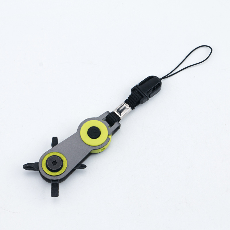 多功能工具旋转螺丝尺子迷你挂绳户外工具露营礼品