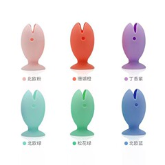 クロスボーダー新品吸盤歯ブラシホルダー小型ポータブルスタンド式歯ブラシ収納棚シリカゲル小魚歯ブラシカバー