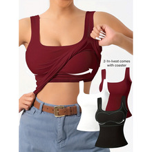 U 71123 Wide shoulder square neck camisole ���緽����������
