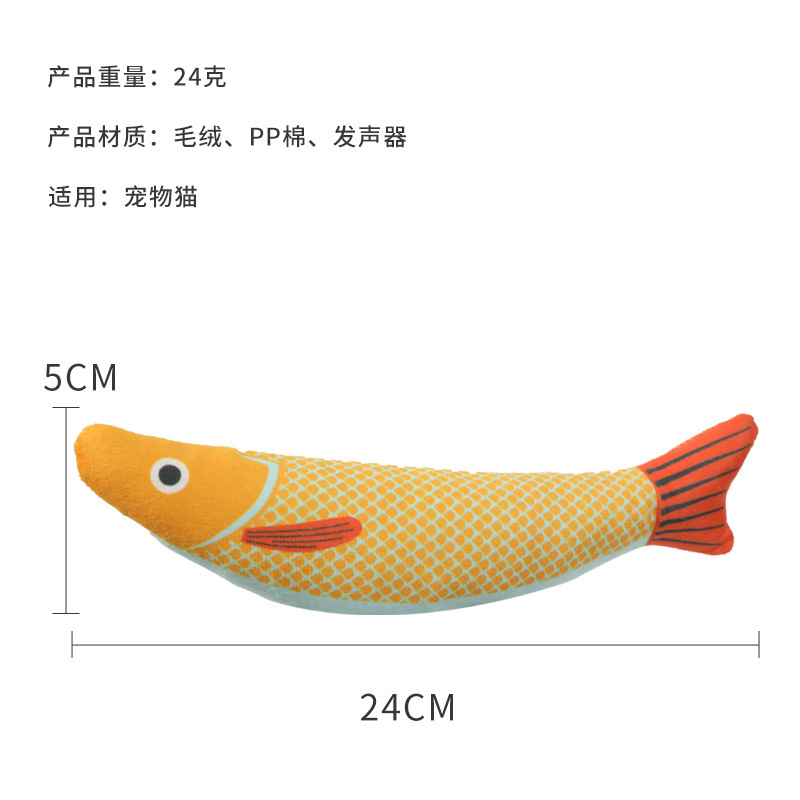 Juguete de gato de pez de menta de gato de simulación