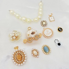 馬車香水牌小香風扣適配裝飾鞋扣鞋花洞洞鞋飾品扣鏈條