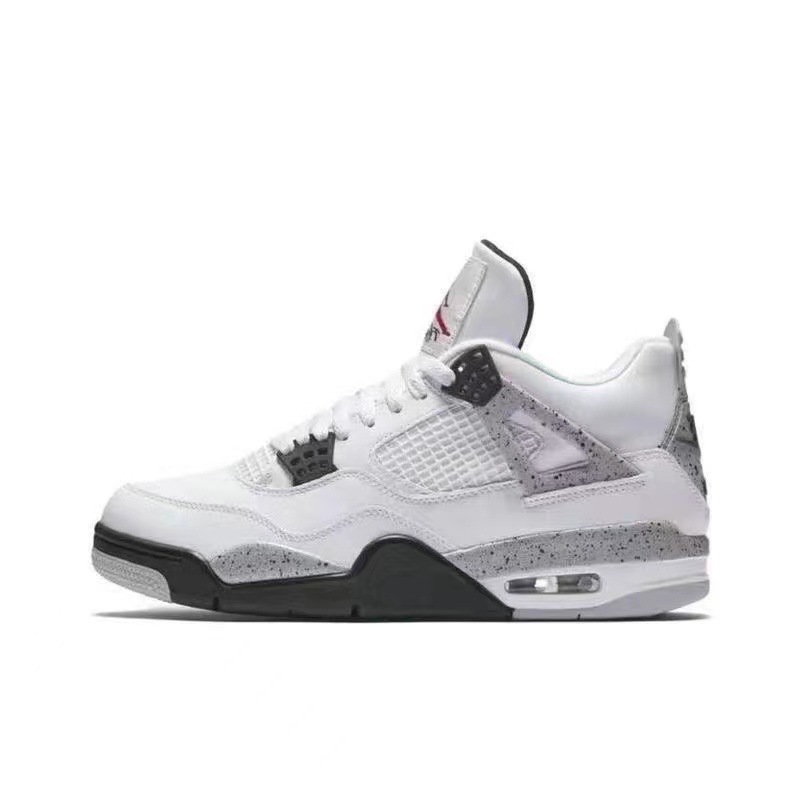 AJ4 negro negro negro rojo pequeño blanco cemento negro gato airbag zapatos de baloncesto Joe4 antideslizante zapatos de hombre y mujer zapatos deportivos transfronterizos image 16