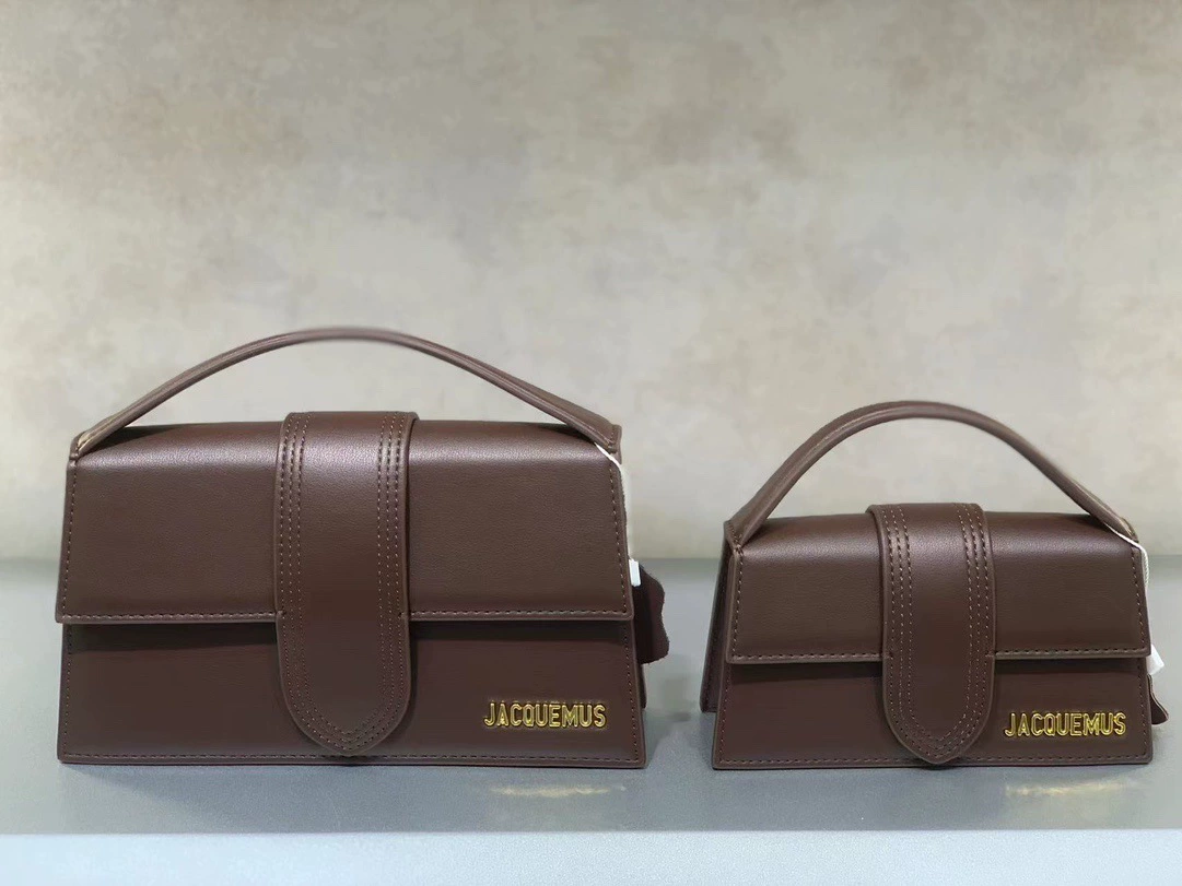 One-shoulder genuine leather bag, small 18 cm / big 24 cm, compact design