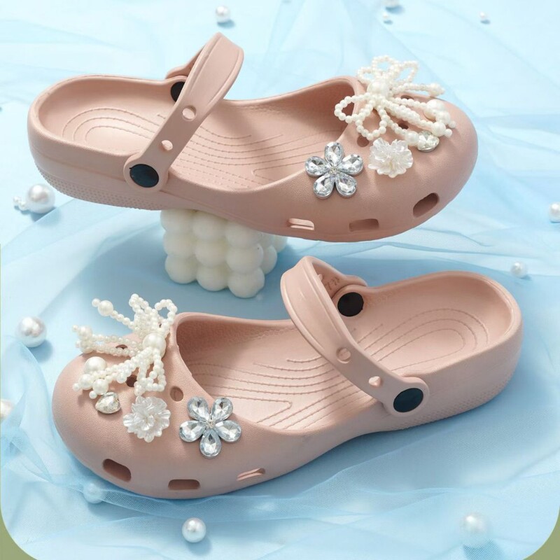 Ballet Clogs for Women, New Summer Style, Soft-Soled Mary Jane Sandals, Non-Slip, Wear-Resistant, Breathable, Lightweight, Closed-Toe Beach Shoes