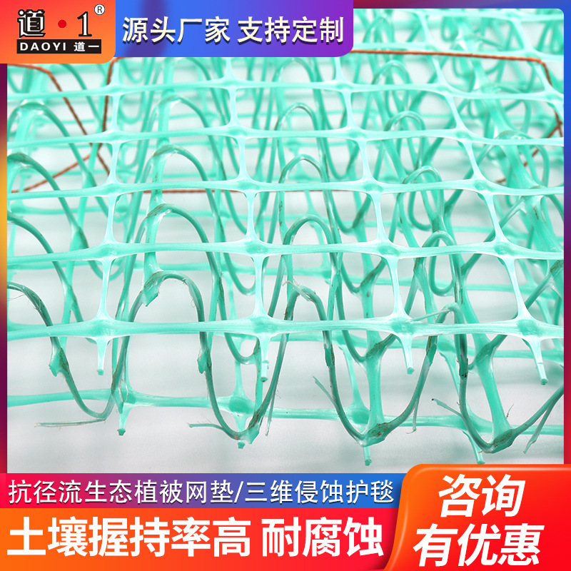 抗径流生态植被网垫护坡三维植被网 植草用三维土工网垫 欢迎选购