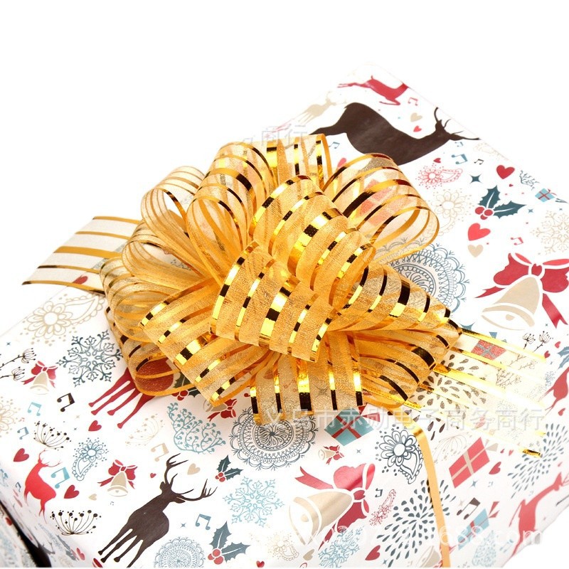 Gran bola de hilo de nieve de 5 líneas flor boda decoración del coche regalo de Navidad embalaje hilo 8-Sección esférica guirnalda cinta al por mayor