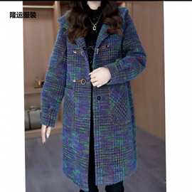 高端时尚风衣女洋气秋冬新款显瘦时尚妈妈气质遮肉大衣外套潮女