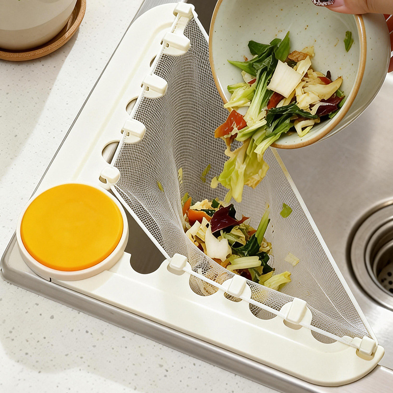 Kitchen Sink Filter Net with Suction Cup for Leftover Food and Waste, Disposable Drain Net Rack, Universal Kitchen Sink Filter Net with Suction Cup for Leftover Food and Waste, Disposable Drain Net Rack, Universal