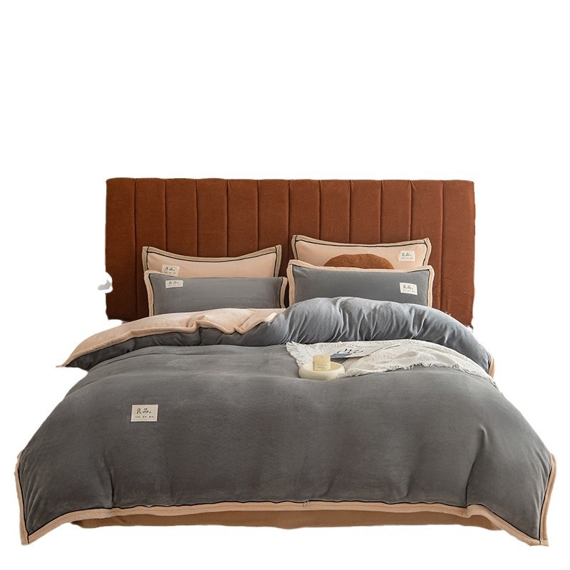 Crystal Velvet Baby Velvet Baby Velvet Juego de cuatro piezas Leche Velvet Clase A Textiles para el hogar Nantong Sábanas Funda edredón Juego de tres piezas para estudiantes