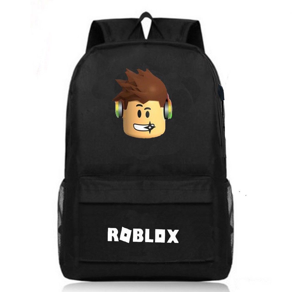Cross-Border Roblox Game Merchandise Starry Sky Backpack for Men and Women, Laptop Bag, High School Student Backpack with Lightning Pattern