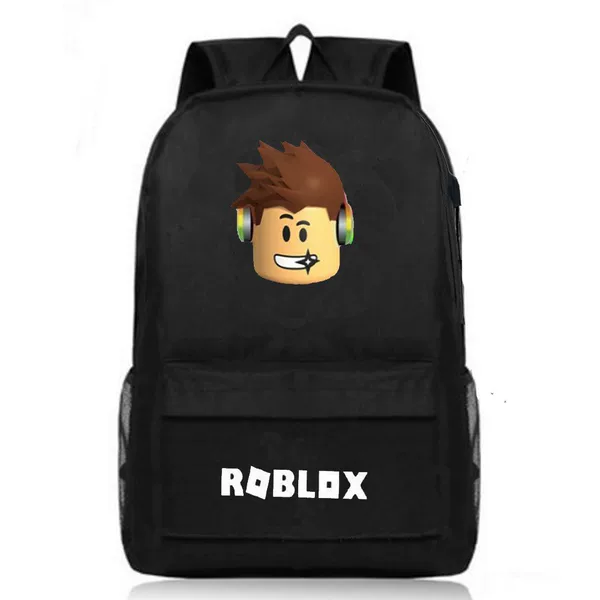 Cross-Border Roblox Game Merchandise Starry Sky Backpack for Men and Women, Laptop Bag, High School Student Backpack with Lightning Pattern