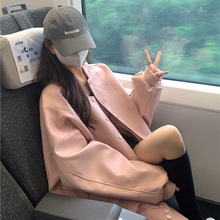 胖妹妹春秋装2025年新款宽松大码加厚卫衣外套棒球服女夹克上衣服