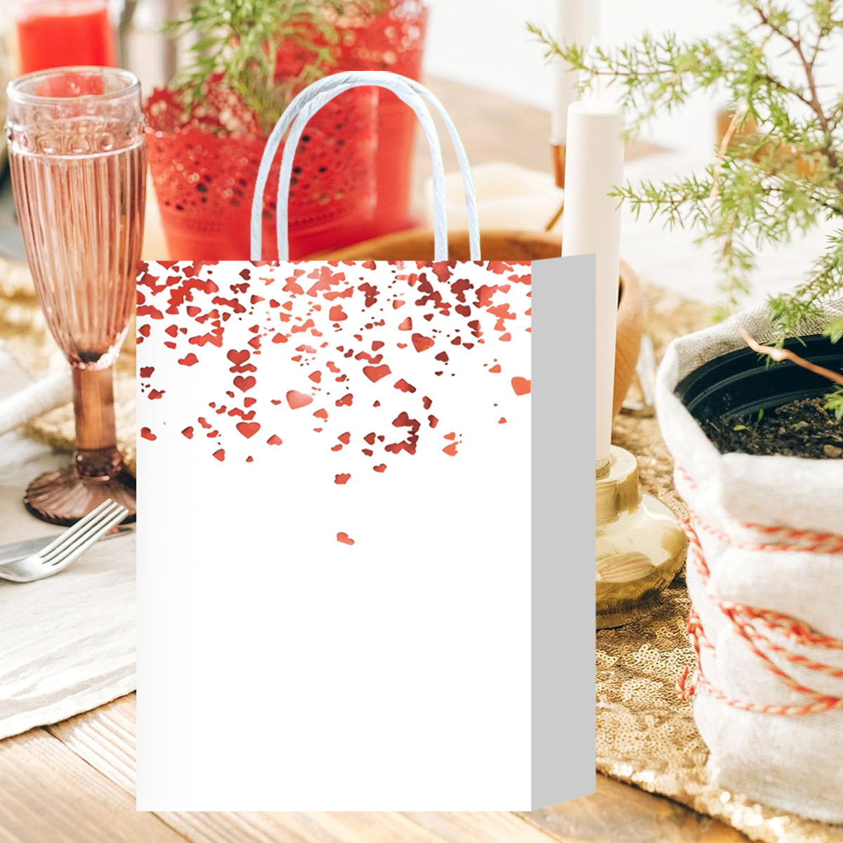 跨境牛皮纸袋礼品袋子手提高级感生日聚会高颜值礼品袋高级感批发