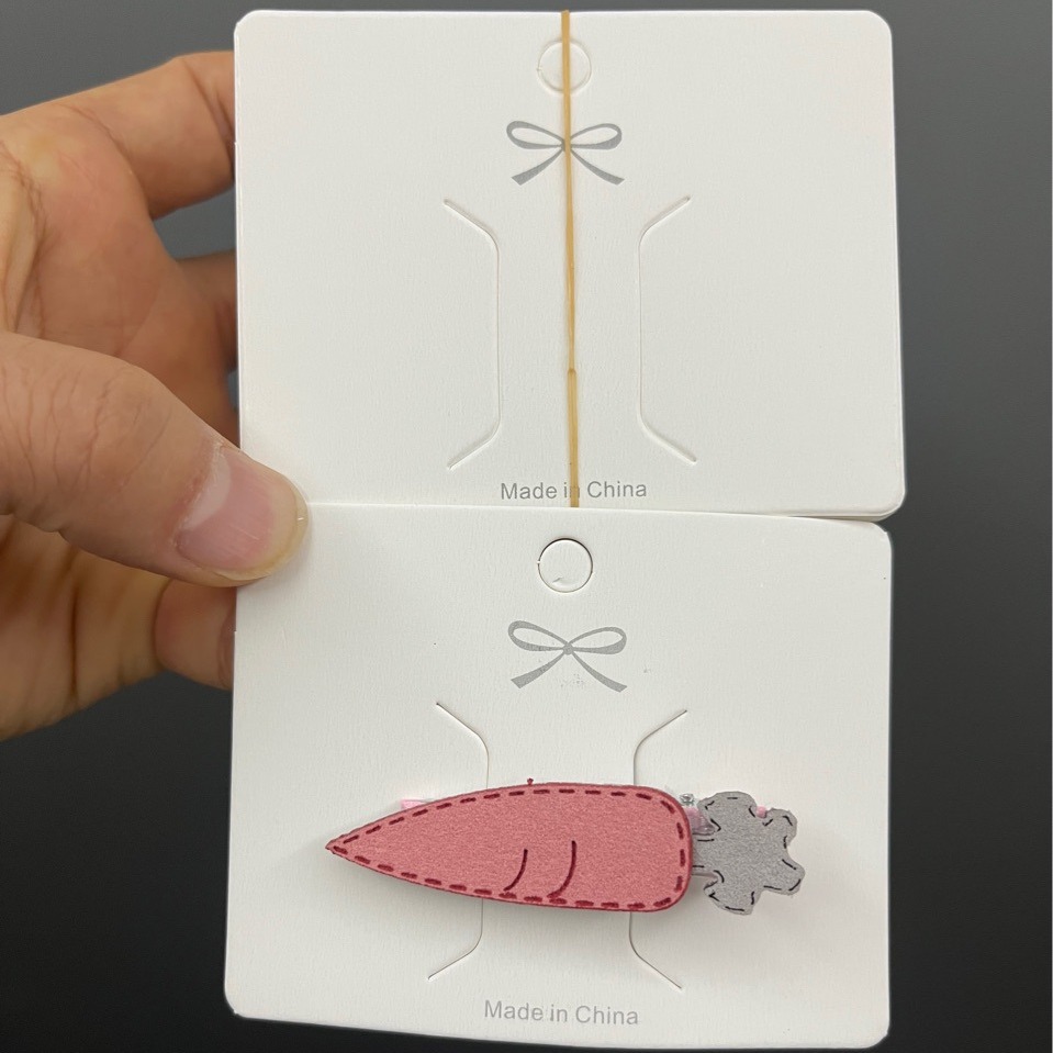 Kp768蝴蝶结发夹卡片9×7光面发卡卡纸diy饰品配件吊牌制作一百张