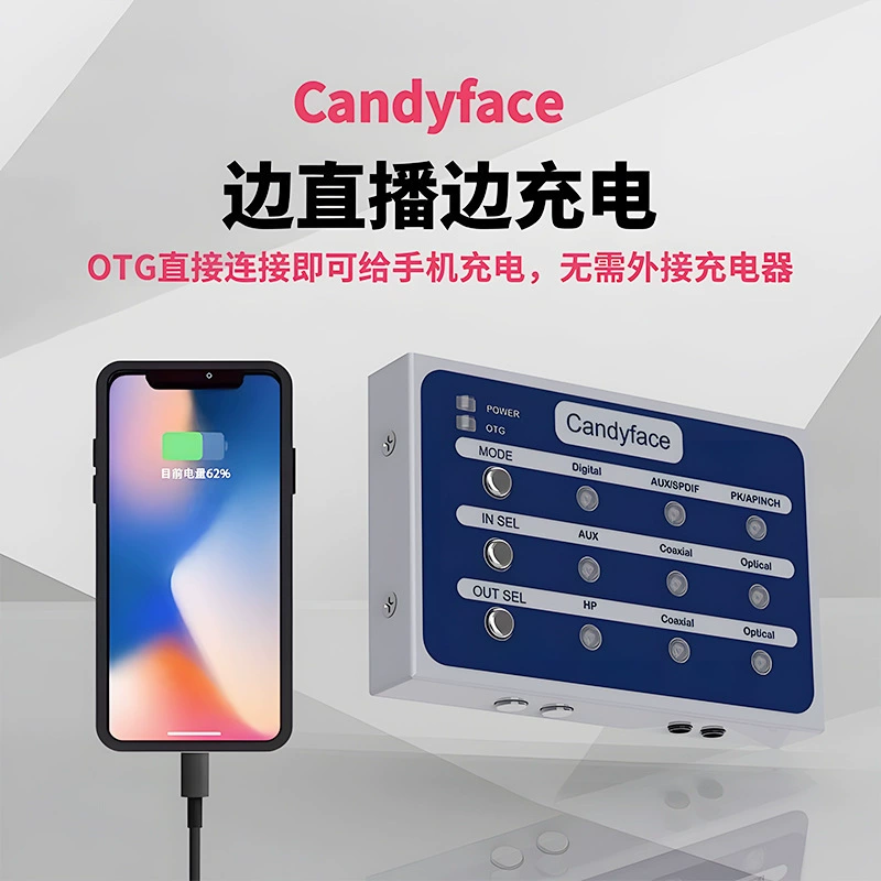 candyface звуковая карта Candy Face, преобразователь, двойное оптическое/коаксиальное подключение, без потерь, качественное звучание, для ведущих и записи вокала