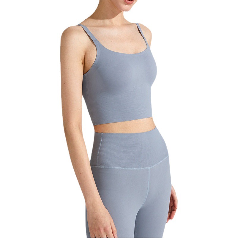 High-end fit lycra ropa interior deportiva de las mujeres de secado rápido transpirable fitness belleza espalda Correa nude yoga chaleco
