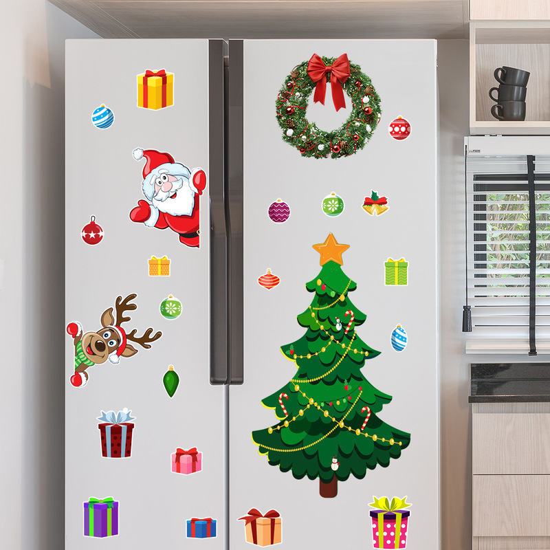 CT131アマゾンクリスマスツリー磁気冷蔵庫貼り付け老人ヘラジカ磁気吸引祝日パーティー装飾|undefined