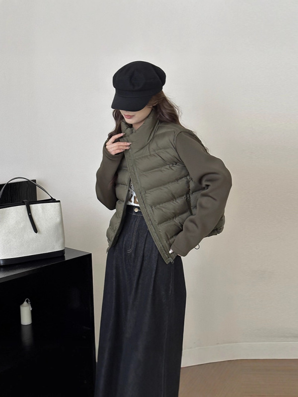 轻薄简约棉服女2025新款立领秋冬时尚修身韩系棉衣外套外贸|undefined