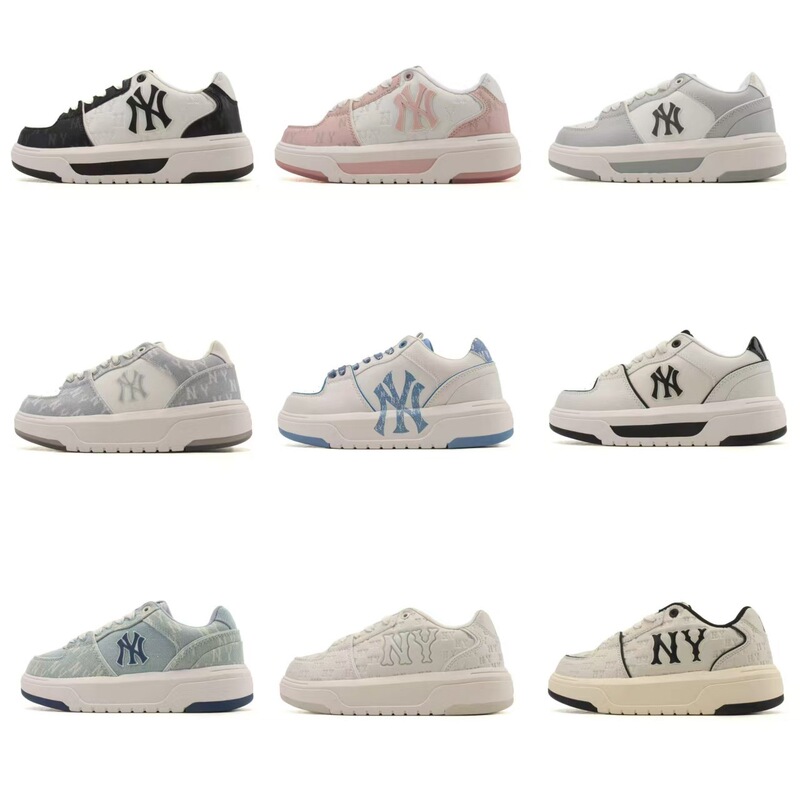 Putian Pure Original Mlb New York Yankees Ny 3D Logo Retro Versatile Height-Increasing Casual Shoes Thick-Soled Sneakers