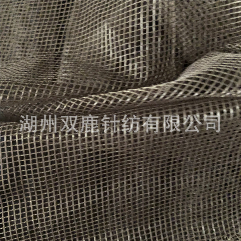 经编厂供应经编方格网眼布 帐篷野营透气网料 蚊帐网正方格布