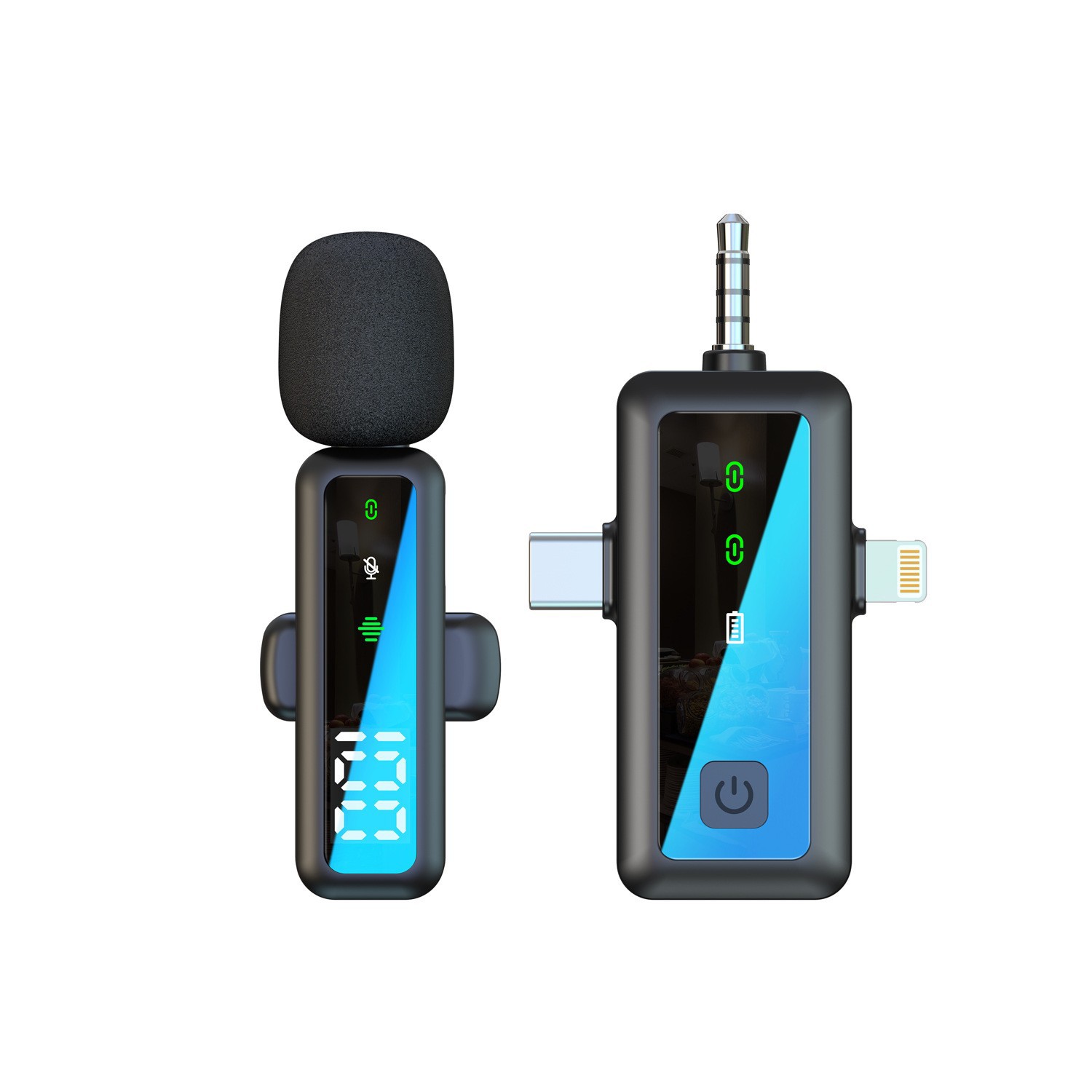 Micrófono inalámbrico de solapa para transmisión en vivo