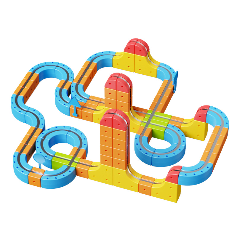 Magnetic Magic Orbit Cubo Niños Puzzle Juguetes de tren de alta velocidad Niños y Niñas Inteligencia Cerebral DIY Regalos