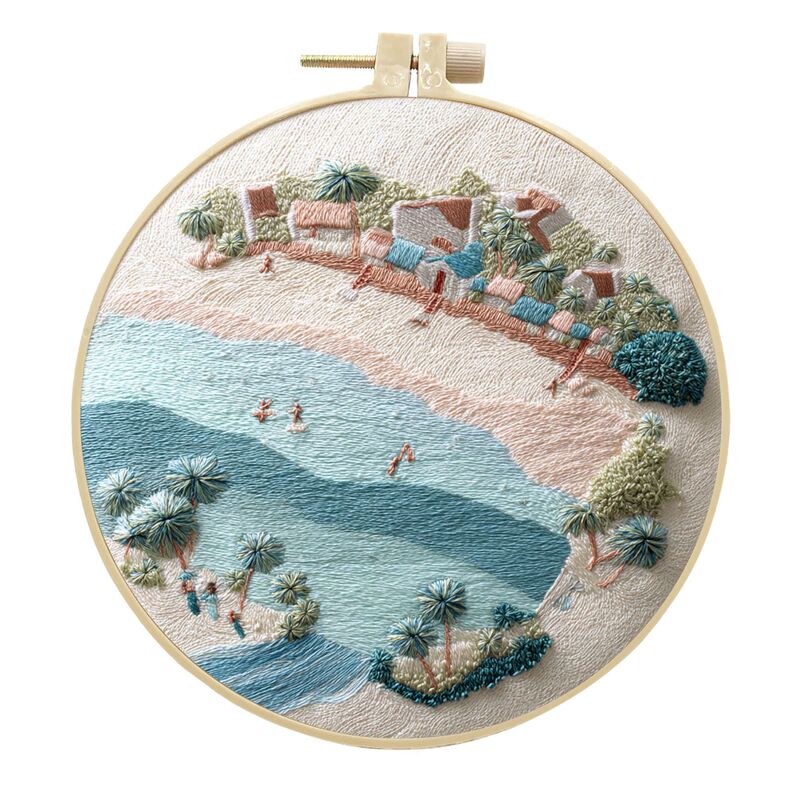 オリジナル先行販売クロスボーダー新製品刺繍 diy 風景手作り生地材料パッケージキットクリエイティブ手作り裁縫英語|undefined