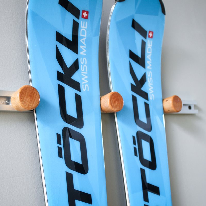 Snowboard and Ski Pole Wall Rack Indoor Wall Shelf for Snowboard Storage and Organization Snow Friends Home